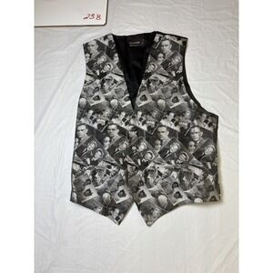 Mens  Brandon Michael retro 50s formal vest w/1950s moviestars,‎ size Medium